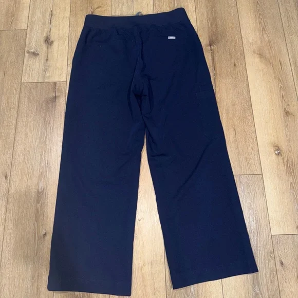 FIGS Isabel High-Waisted Wide-Leg Scrub Pants Navy Women’s size XL Petite - Picture 2 of 4